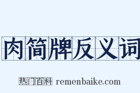 肉简牌反义词是什么意思的图片